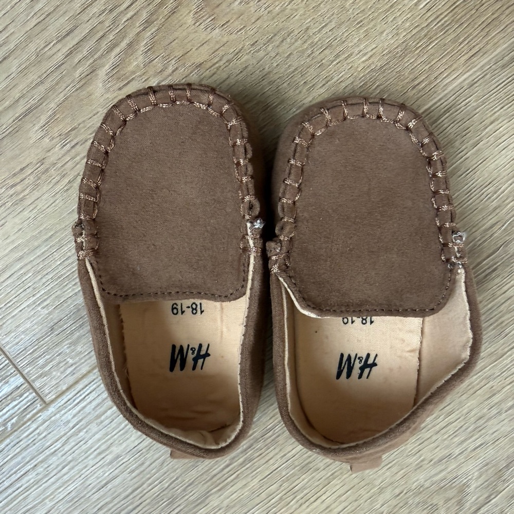 H&M Brown Kids Moccasin Slip-Ons - 9/12 months